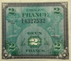 Francia 2 Franchi Serie De 1944 Emissione Seconda Guerra Mondiale - Foto 1 di 4