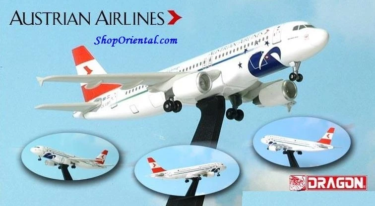 DRAGON WINGS AUSTRIAN Airlines A320 1:400 Diecast Commercial Plane Model 55339 - Image 1 of 4