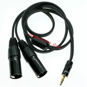 New 1/8" 3.5mm male Stereo TRS Audio to Dual 2 3 pin XLR male cable Golden - Picture 1 of 4