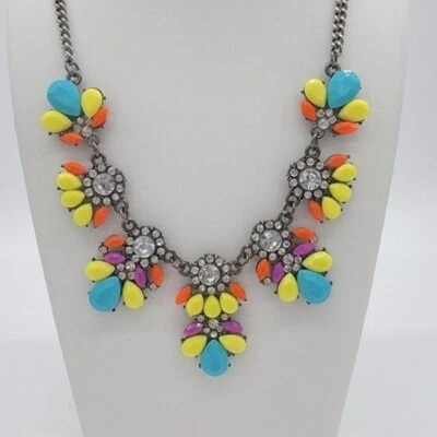 Betsey Johnson Rainbow Pendants Peacock Feathers‎ Choker Chain Necklace - Image 1 of 4
