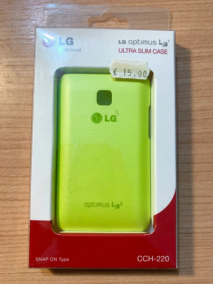 Cover ORIGINALE Blisterata per Lg Optimus L3 II 2 - Mod. CCH-220 - Col. VERDE - Immagine 1 di 1