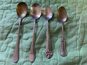 Juego de 4 cucharas Demitasse plateadas de diferentes fabricantes *Enumeradas en descripción - Imagen 1 de 5