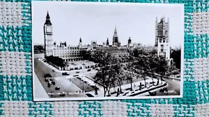 TARJETA POSTAL BLANCA Y NEGRA PALIAMENT SQUARE WESTMINSTER LONDRES - Imagen 1 de 11