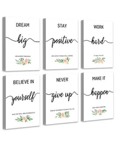 Drsoum Motivational Wall Art Home Office Inspirational Framed Wall Decor Posi... - Picture 1 of 7