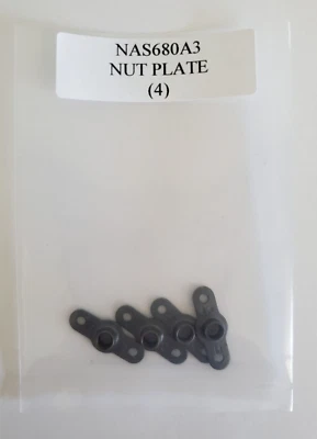 NATIONAL AEROSPACE STANDARDS NAS680A3 Plate Nut Self-Locking Steel - Lot of 4