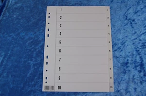 30 Piezas Carpeta-Registro Número Registro 1-10 10 piezas A4 PP  - Imagen 1 de 4