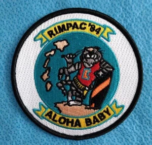 RIMPAC '84 USN Tomcat ALOHA BABY Military Navy Patch - Picture 1 of 4