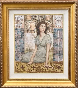 Francois Fressinier (französisch geb.1968) Öl auf Leinwand, "Serene" 2003 signiert gerahmt - Bild 1 von 8