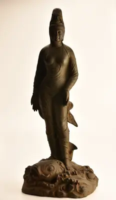 Gyoran Kannon Bodhisattva Guanyin Extra Large Bronze Statue By Hasegawa Masanobu • 7,436$