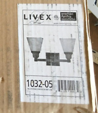 Livex Lighting Mission 2 Light Bathroom Vanity Light 1032-05 Chrome