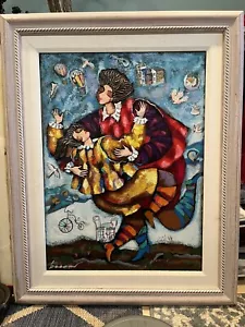 Serigrafía Michael Kachan Balloon Dance II Embellecida a Mano 34x27 - Imagen 1 de 5