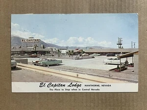 Postcard Hawthorne NV Nevada El Capitan Lodge Resort Motel Casino Roadside - Picture 1 of 2