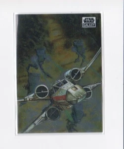 TOPPS CHROME STAR WARS GALAXY "ESCAPING THE AT-STs" CARD-SHIPS FREE - Picture 1 of 22