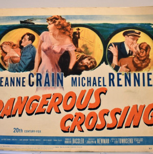 1953 Dangerous Crossing Jeanne Crain Michael Rennie Showalter Lobby Card Poster