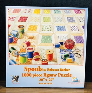 Rompecabezas SunsOut 20"x27" sellado de fábrica Spools de Rebecca Barker 1000 piezas - Imagen 1 de 4