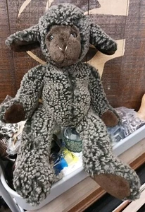 Russ Berrie Lil Trubbles Brown Lamb Sheep Plush Stuffed Animal Toy 13" - Picture 1 of 11