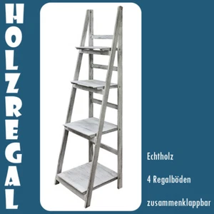 Estanteria Escalera de Estante 4 Anaquel Plegable Blanco Antiguo Kingpower - Imagen 1 de 6