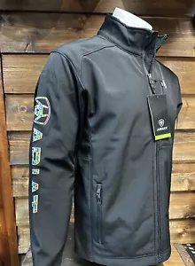 Ariat Men's Logo 2.0 Jacket New Team Softshell Black Multie -Exclusive -0583 - Picture 1 of 4