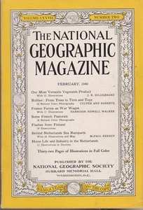 NATIONAL GEOGRAPHIC MAGAZINE FEBRUARY 1940 *FRANCE FARMS AS WAR WAGES* - Imagen 1 de 1