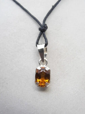 Ciondolo in Argento 925 con Topazio Giallo di primissima qualità - Pendente - - Immagine 1 di 4