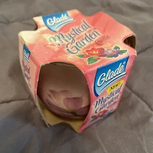 New Vintage 2000 Glade Candle Scents Decorated Jar Tangerine Ginger 4 Oz Flowers - Picture 1 of 6