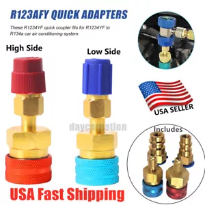 R1234YF to R134a Quick Coupler Adapter High&Low Auto Air Conditioning Connector - Picture 1 of 13