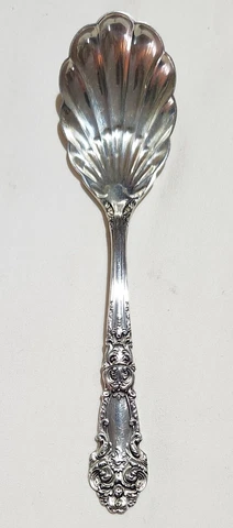 Reed & Barton Sterling Silver Sugar Spoon Shell Bowl French Renaissance No Mono Cover