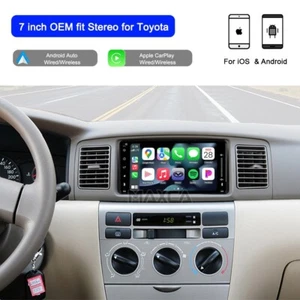 7 inch Wireless Carplay Radio for Toyota Corolla Hilux VIOS Camry Wish Prado - Picture 1 of 17