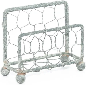 Chicken Wire Business Card Holder with Barn Roof Finish - Picture 1 of 2