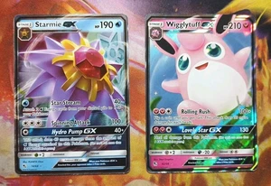 Starmie GX 14/68 & Wigglytuff GX 42/68 Hidden Fates Holo Near Mint - Picture 1 of 2