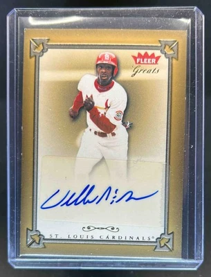 2004 Fleer Greats of the Game Willie McGee Auto #GBA-WM Cardinals - Image 1 of 2