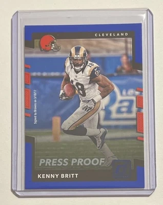 2017 Panini Donruss Kenny Britt Press Proof Blue Parallel - Cleveland Browns - Image 1 of 2