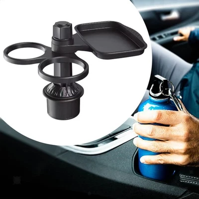 Car Tray Expander with Two Cup Holder 360° Rotatable Automotive Accessories - image 1 of 4