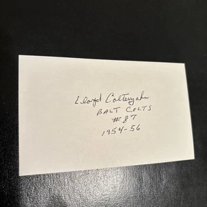 Lloyd Colteryahn (Maryland - End) ‘54 Baltimore Colts, signed’03, died in 2011 - Picture 1 of 3