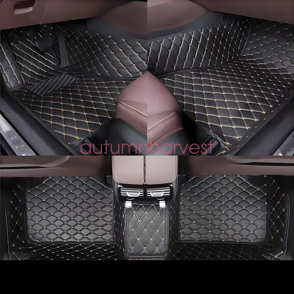 Alfombrillas forros delanteras y traseras de cuero de microfibra para Infiniti Q50 2014-2024 Foto 1 de 4