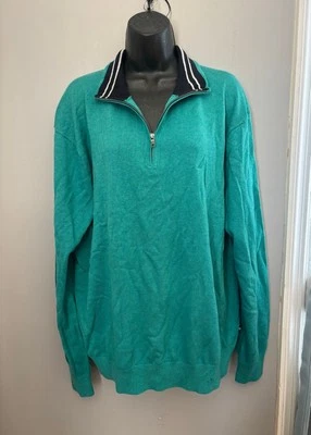 vintage Nautica green and navy sweatshirt streetwear quarter zip size L - Image 1 of 4