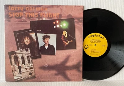 LARRY NORMAN Stop This Flight LP NM 1985 w/ 24-Page Booklet & Scrapbook Phydeaux Foto 1 de 4