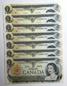 Canada 1973 $1 One Dollar Banknote Prefix GZ UNC Uncirculated - Picture 1 of 2
