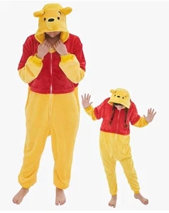 Costume Pigiama Winnie the Pooh Kigurumi Adulto Onesiee Unisex Grande - Foto 1 di 7