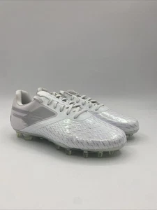 Under Armour Football Cleats White Silver Blur Lux MC 3023956-103 Mens Size 10.5 - Picture 1 of 5