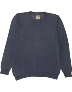 WRANGLER Mens Crew Neck Jumper Sweater Large Blue DM36 - Picture 1 of 4