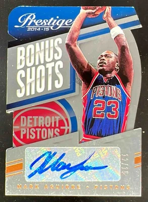 2014-15 Prestige Bonus Shots Autographs Blue #89 Mark Aguirre Autograph Auto /15 - Image 1 of 2