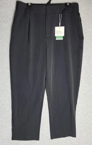 Halara Black High Rise Tapered Leg Work Pants Women's Size XL NWT - Picture 1 of 10