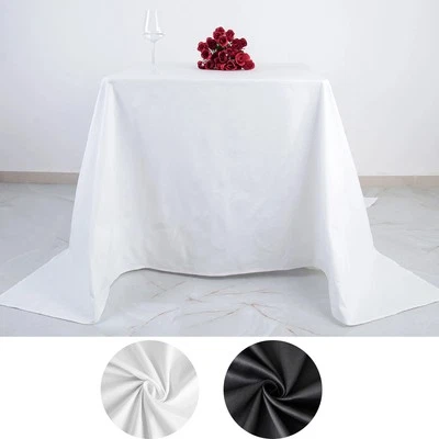 90" x 90" Cotton Square Tablecloth Wedding Linen Events Decorations - Image 1 of 2