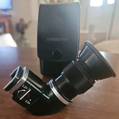 Olympus View Finder OM-SYSTEM Varimagni Right Angle  1.2x 2.5x w/ Case - Image 1 of 4