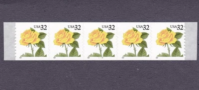 PNC5 32c Yellow Rose SA 1122 US 3054 MNH F-VF - Image 1 of 2