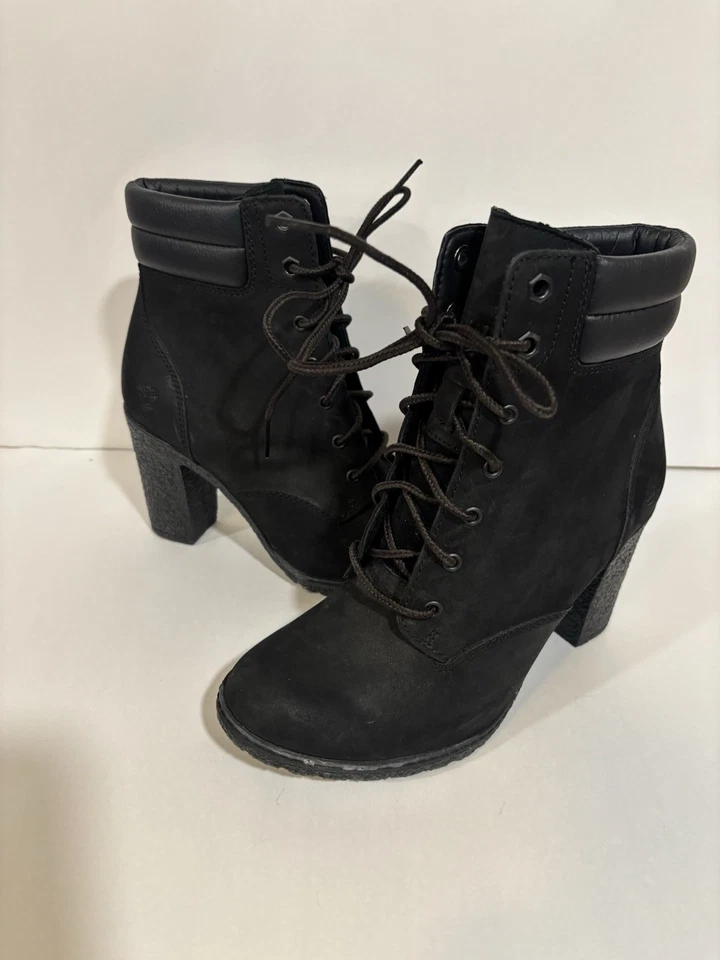 Timberland Botines Negro Tillston Tacón Alto Resistente al Agua Mujer’s 6.5 Foto 1 de 4