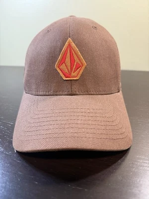 Volcom Full Stone Flexfit Hat Cap (Adult XS Flexfit) Brown Red - Image 1 of 4