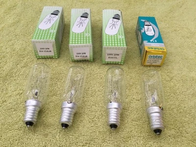 4 x Tubular Bulb 235V/240V 25W E14 Clear Orbitec/Unbranded - Image 1 of 2