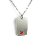 MyIDDr- Engraved Coumadin Medical Alert  Necklace Stainless steel